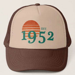 1952 70th Birthday Vintage Sunset Truckerkappe