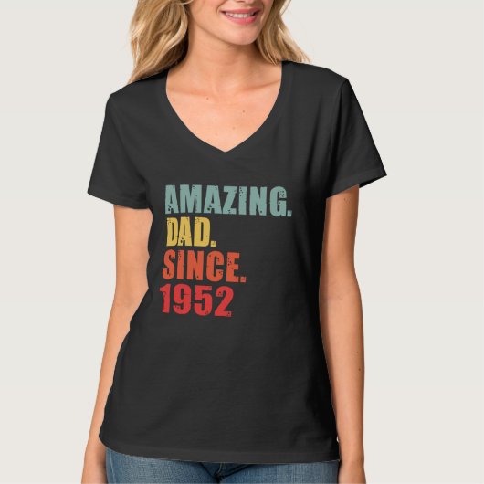 1952 Amazing Dad Since 1952 T-Shirt (Vorderseite)