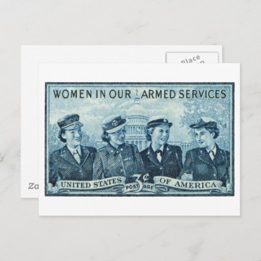 1952 Frauen in der Briefmarke der US-Streitkräfte Postkarte (Vorne/Hinten)