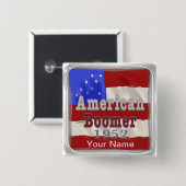 1952 Geburtstag Baby Boomer Button (Vorne & Hinten)