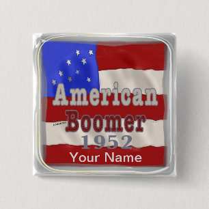 1952 Geburtstag Baby Boomer Button