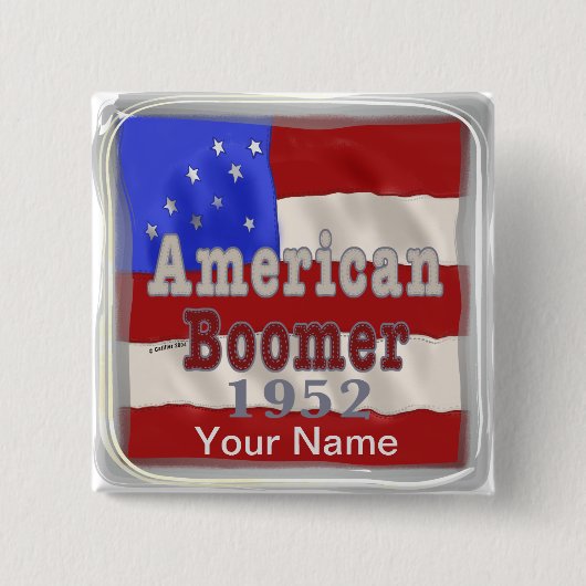 1952 Geburtstag Baby Boomer Button (Vorderseite)