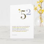 1952 Geburtstagsspass-Fakten Karte (Gelbe Blume)