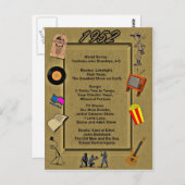 1952 Große Ereignisse Geburtstagskarte Postkarte (Vorne/Hinten)