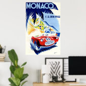 1952 Monaco Grand Prix Automobilrennen Poster (Heimbüro)