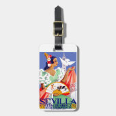 1952 Sevilla Spanien April Fair Poster Gepäckanhänger (Vorderseite vertikal)