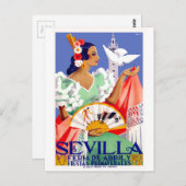 1952 Sevilla Spanien April Fair Poster Postkarte (Vorne/Hinten)