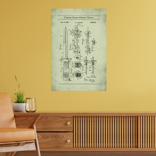 1952 US-Patent 2728159 - Bayonet Poster (Wohnzimmer 2)