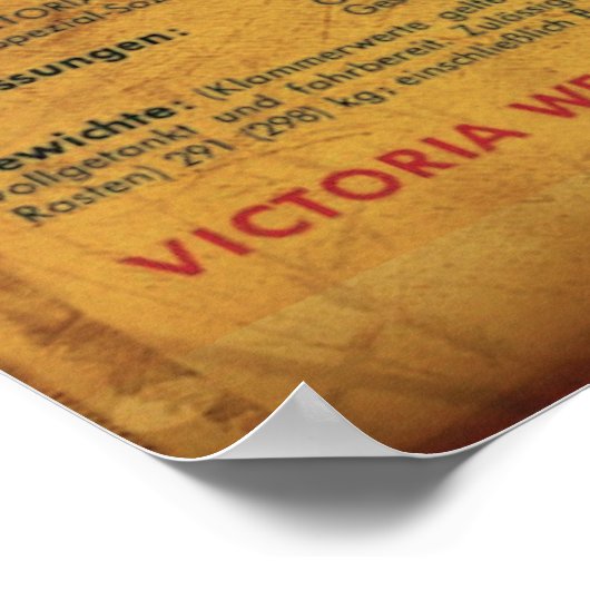 1952 Werbung für Victoria Motorrad Poster (Ecke)