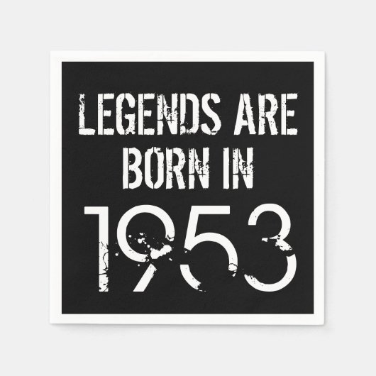 1953 70. Geburtstagsjahrbuch Napkin Serviette (Vorderseite)