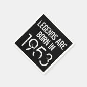 1953 70. Geburtstagsjahrbuch Napkin Serviette (Ecke)