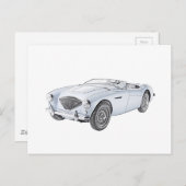 1953 Austin-Healey 100 Postkarte (Vorne/Hinten)