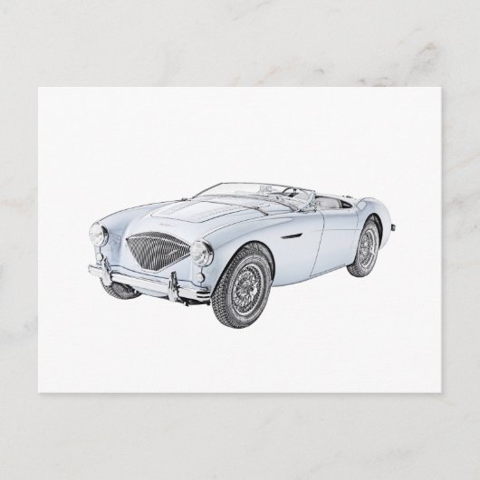 1953 Austin-Healey 100 Postkarte (Vorderseite)