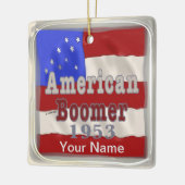 1953 Baby Boomer Geburtstag Zollschmuck Keramikornament (Links)