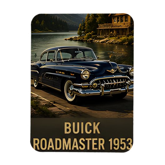 1953 Buick Roadmaster Vintage American Automobile Magnet (Vertikal)