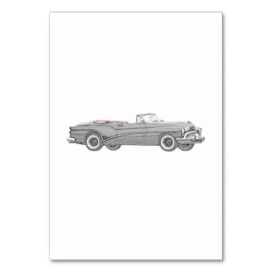 1953 Buick Skylark Cabriolet Coupe - Schwarz Tischnummer (Vorderseite)