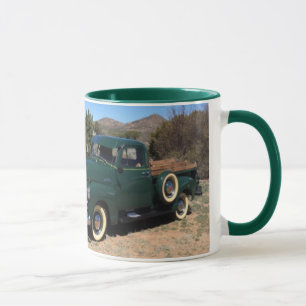1953 Chevy Pickup Truck grün Vintage Kaffee Tasse