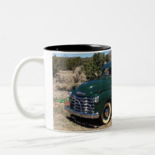 1953 Chevy Pickup Truck grün Vintage Santa Zweifarbige Tasse