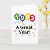 1953 ein großes Jahr-Geburtstag Karte (Gelbe Blume)