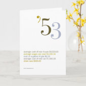 1953 Geburtstags-Spaß-Tatsachen Karte (Gelbe Blume)