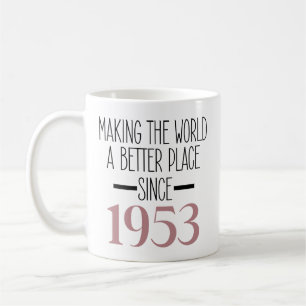 1953 Geburtstagskaffee, 70. Geburtstagsgeschenke f Kaffeetasse