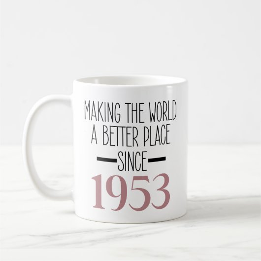1953 Geburtstagskaffee, 70. Geburtstagsgeschenke f Kaffeetasse (Links)