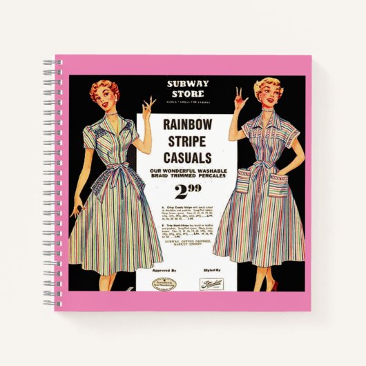 1953 Gimbels Subway Store Kleidung und Notizblock (Vorderseite)