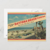 1953 Grüße von Daytona Beach Postcard Postkarte (Vorne/Hinten)
