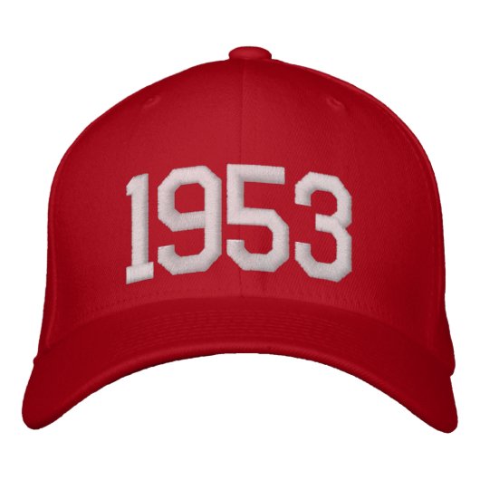 1953 Jahr Bestickte Baseballkappe (Vorderseite)