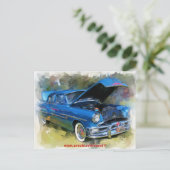 1953 Pontiac Chieftain Postkarte (Stehend Vorderseite)