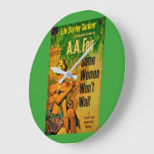 1953 Pulp-Roman "Einige Frauen warten nicht" Große Wanduhr (Winkel)