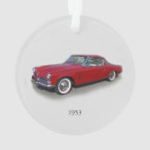 1953 rote Autokrarosserie Ornament (Rückseite)