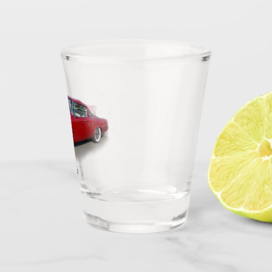 1953 rotes klassisches Autoschussglas Schnapsglas (Rechts)
