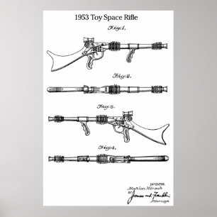 1953 Spielzeug-Raum-Gewehr Poster