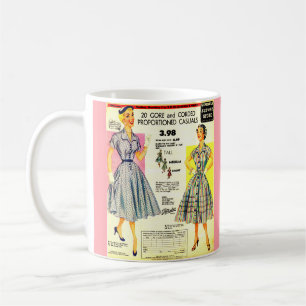 1953 Verkauf von Kleidung im Gimbels Subway Store Kaffeetasse