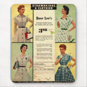 1953 Verkauf von Strawbridge & Clothier-Kleidung Mousepad