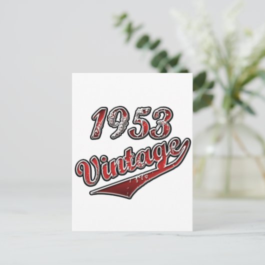 1953 Vintag Postkarte (Stehend Vorderseite)