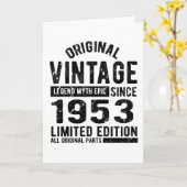 1953 Vintager Geburtstag Karte (Gelbe Blume)