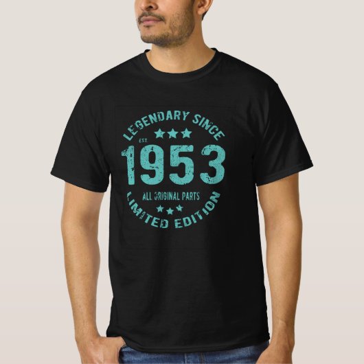 1953 Vintager Geburtstag T-Shirt (Vorderseite)