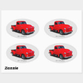 1954 3100 Aufkleber für rote Lieferwagen (Blatt)