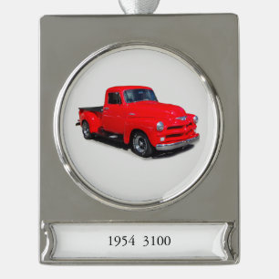1954 3100 Lieferwagen-Banner Banner-Ornament Silber