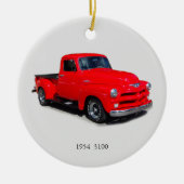 1954 3100 rote Lieferwagen Keramik Ornament (Vorne)