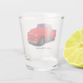 1954 3100 rote Lieferwagen Schnapsglas (Rückseite)