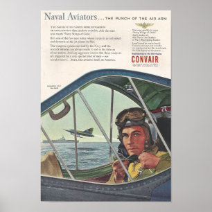1954 Ad Convair Naval Aviators Poster