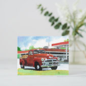 1954 Antiker LKW Postkarte (Stehend Vorderseite)