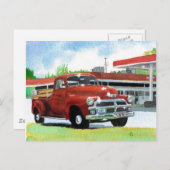 1954 Antiker LKW Postkarte (Vorne/Hinten)