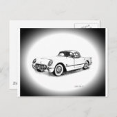 1954 Chevrolet Corvette Postkarte (Vorne/Hinten)