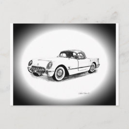 1954 Chevrolet Corvette Postkarte