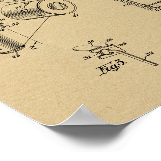 1954 Doppelkamera Patent Art Zeichnend Druck Poster (Ecke)