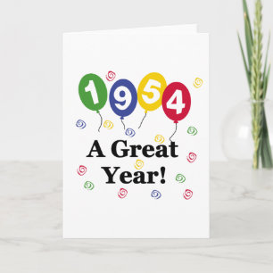1954 ein großes Jahr zum Geburtstag Karte